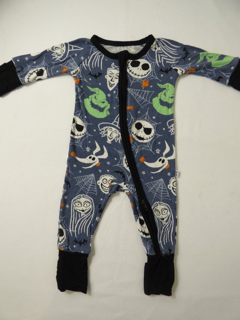 Little Sleepies Nightmare Before Christmas Bamboo Zippy, Size Newborn